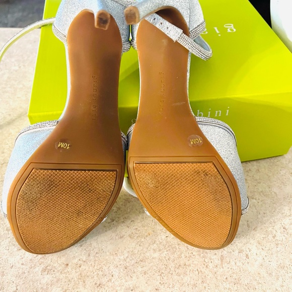 Gianni Bini Constanz Glitter Rhinestone Platform Dress Sandals Size 10m - Picture 7 of 7